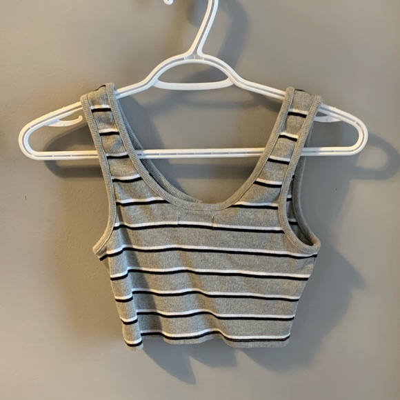 Grey striped tank top - Picture 2 of 2